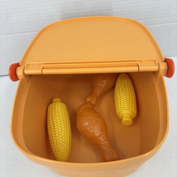 1988 Fisher Price Fun With Food Pack A Picnic Basket 2109 Drumsticks Corn Cob - Picture 6 of 11